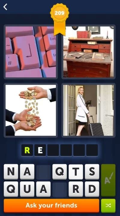 4 pics 1 word 209|Level 209 .